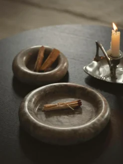 Marmeren sierschalen Owen, set van 2