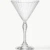 Martini glazen America's Cocktail met groefstructuur, 4 stuks