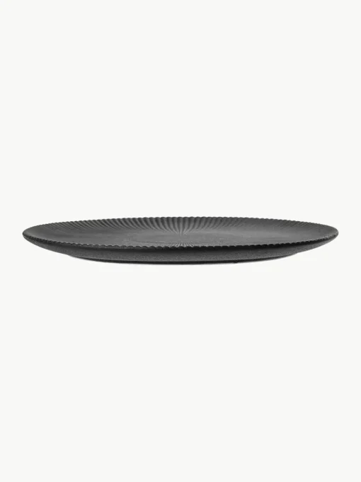 Mat dinerbord Neri met groefstructuur