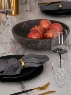 Mat dinerbord Neri met groefstructuur