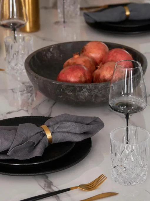 Mat dinerbord Neri met groefstructuur
