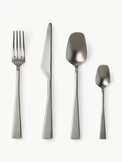 Mat geborstelde bestekset Zest, 6 personen (24-delig)