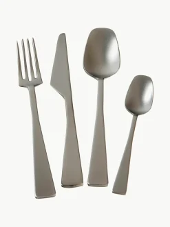 Mat geborstelde bestekset Zest, 6 personen (24-delig)