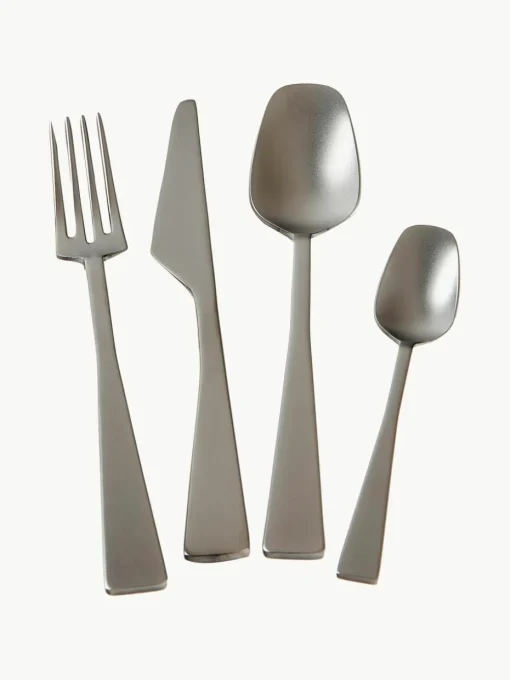 Mat geborstelde bestekset Zest, 6 personen (24-delig)