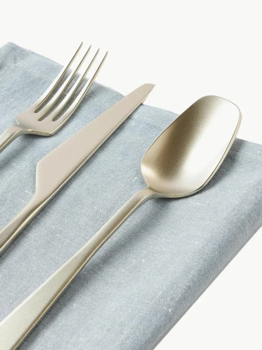 Mat geborstelde bestekset Zest, 6 personen (24-delig)