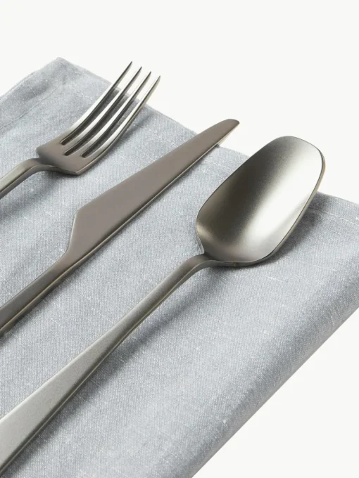 Mat geborstelde bestekset Zest, 6 personen (24-delig)