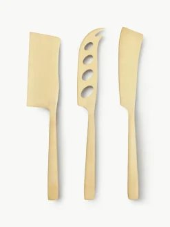 Mat geborstelde kaasmessen Art Cheese, set van 3