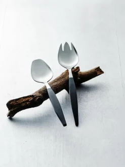 Mat geborstelde saladebestek Focus de Luxe