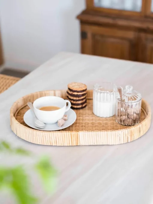 Melkkan en suikerpotset Brilia van glas, set van 3