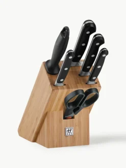 Messenblok Professional uit bamboehout, set van 7