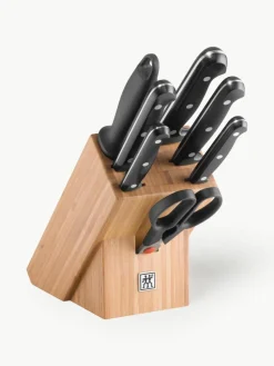 Messenblok Twin Chef uit bamboehout, set van 8