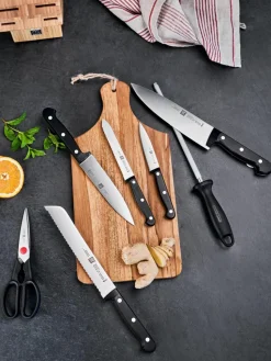 Messenblok Twin Chef uit bamboehout, set van 8