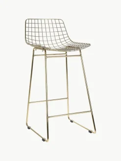 Metalen barstoelen Wire, 2 stuks