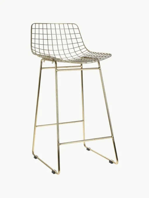 Metalen barstoelen Wire, 2 stuks