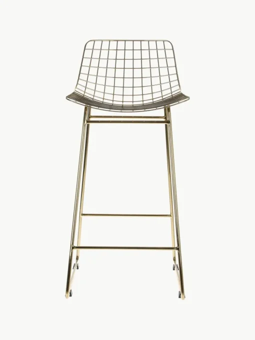 Metalen barstoelen Wire, 2 stuks