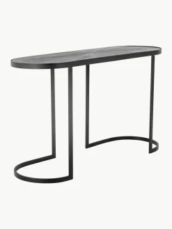 Metalen console Carter met houten blad