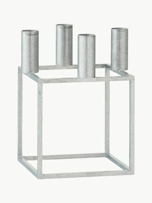 Metalen kandelaar Kubus
