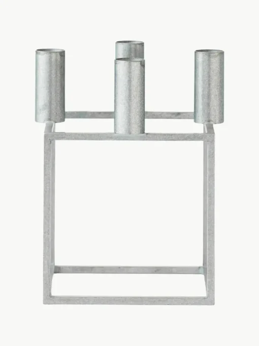 Metalen kandelaar Kubus