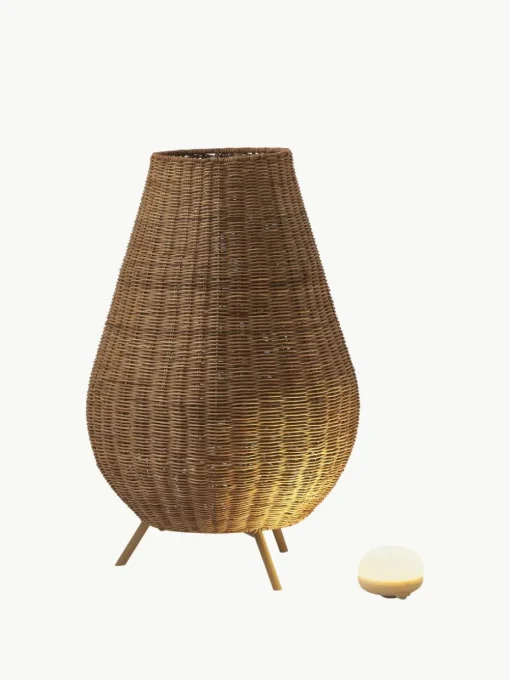 Mobiele dimbare LED vloerlamp Saona met afstandsbediening