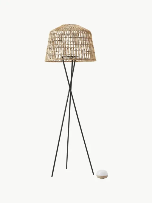 Mobiele dimbare tripod LED vloerlamp Amalfi met afstandsbediening