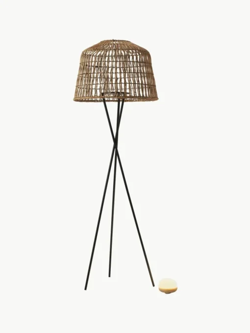 Mobiele dimbare tripod LED vloerlamp Amalfi met afstandsbediening