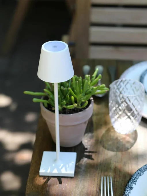 Mobiele LED tafellamp Poldina, dimbaar