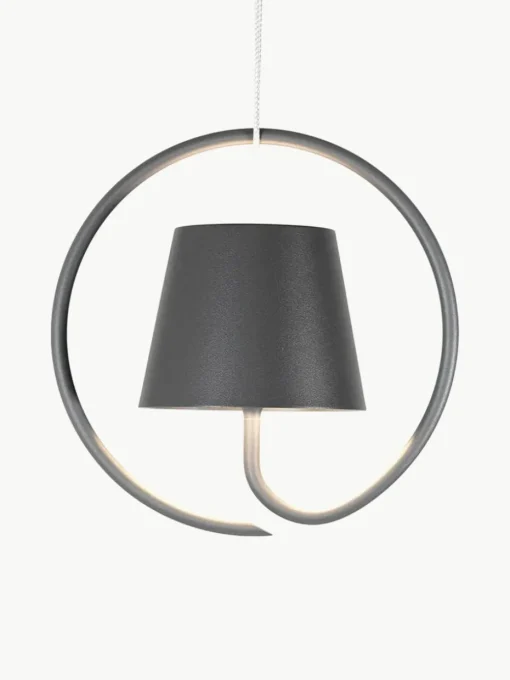 Mobiele outdoor LED hanglamp Poldina, dimbaar