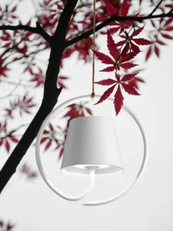 Mobiele outdoor LED hanglamp Poldina, dimbaar