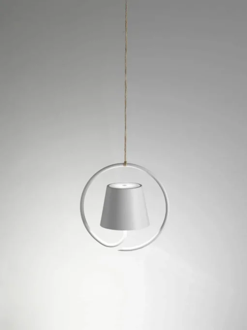 Mobiele outdoor LED hanglamp Poldina, dimbaar