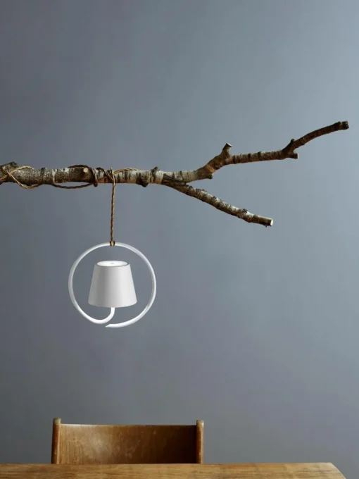 Mobiele outdoor LED hanglamp Poldina, dimbaar