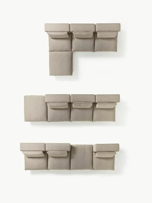 Modulaire bank Felix met poef