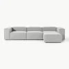 Modulaire bank Lennon (4-zits) met poef (links/rechts)