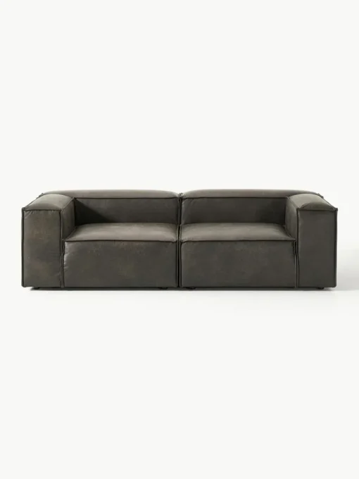 Modulaire bank Lennon (3-zits) van gerecycled leer