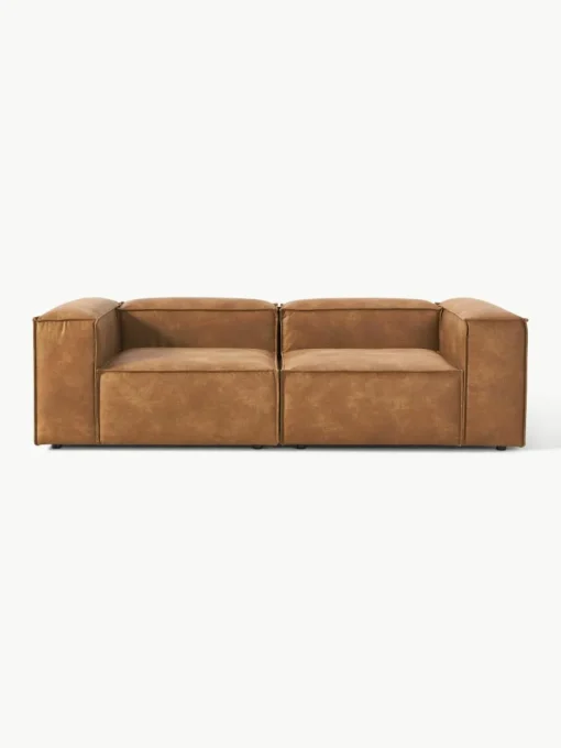Modulaire bank Lennon (3-zits) van gerecycled leer