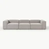 Modulaire bank Lennon (4-zits) uit bouclé