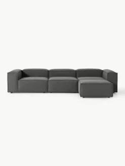 Modulaire bank Lennon (4-zits) met poef (links/rechts)