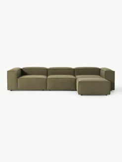 Modulaire bank Lennon (4-zits) met poef (links/rechts)