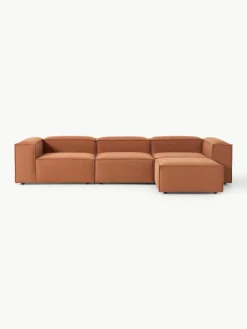 Modulaire bank Lennon (4-zits) met poef (links/rechts)