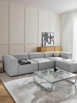 Modulaire bank Lennon (4-zits) met poef (links/rechts)