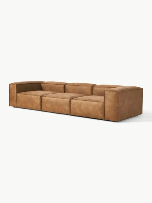 Modulaire bank Lennon (4-zits) van gerecycled leer