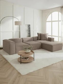 Modulaire bank Lennon (4-zits) met poef (links/rechts)