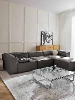 Modulaire bank Lennon (4-zits) met poef (links/rechts)