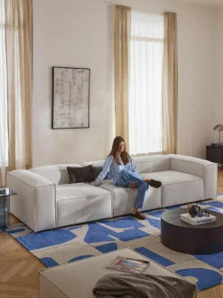 Modulaire bank Lennon (4-zits) uit bouclé