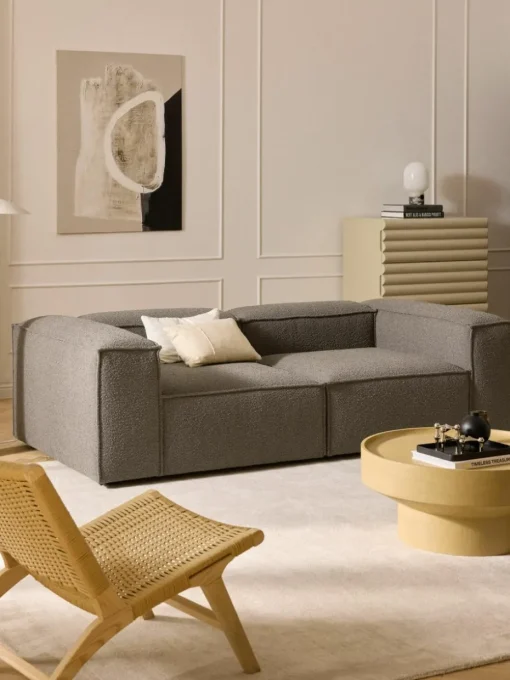 Modulaire bank Lennon (3-zits) uit bouclé
