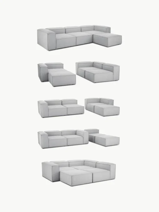 Modulaire bank Lennon (4-zits) met poef (links/rechts)