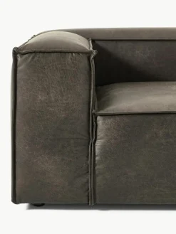 Modulaire bank Lennon (3-zits) van gerecycled leer