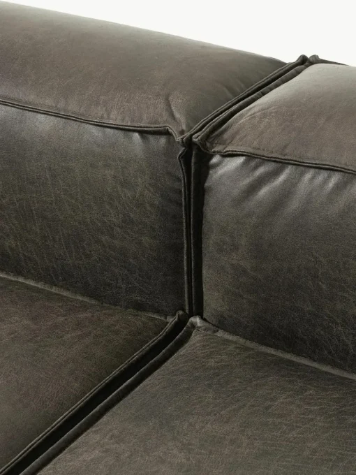 Modulaire bank Lennon (3-zits) van gerecycled leer