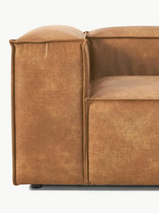 Modulaire bank Lennon (3-zits) van gerecycled leer