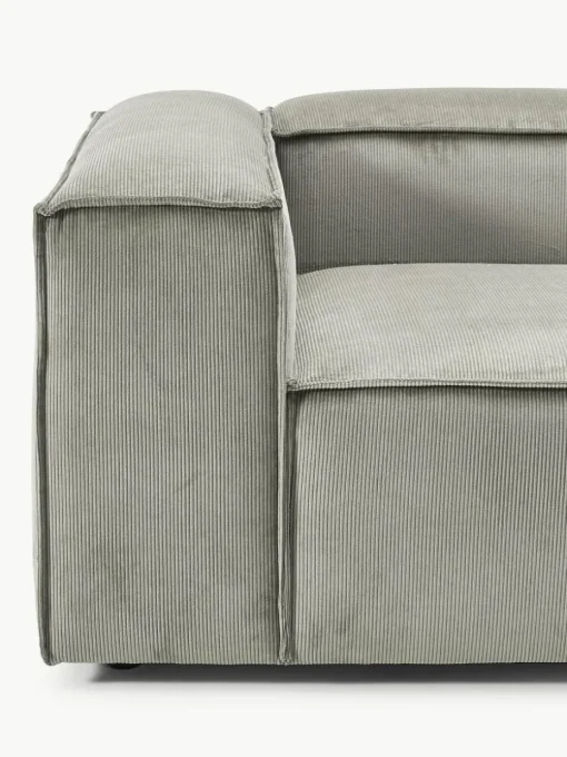 Modulaire bank Lennon (4-zits) van corduroy met poef (links/rechts)