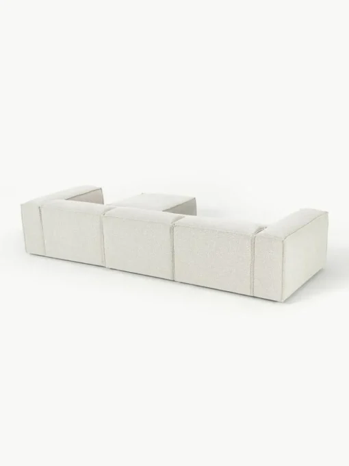 Modulaire bank Lennon (4-zits) uit bouclé met poef (links/rechts)